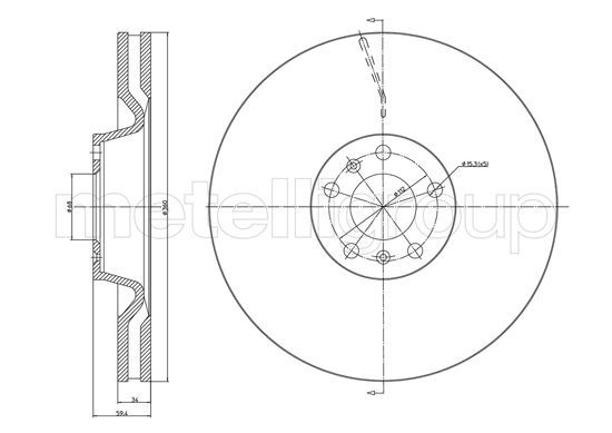 METELLI Тормозной диск 23-1102C