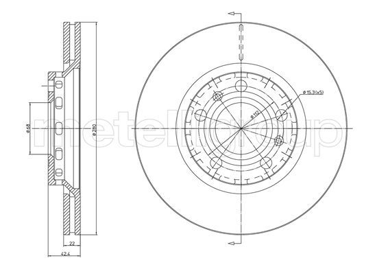 METELLI Тормозной диск 23-1126C