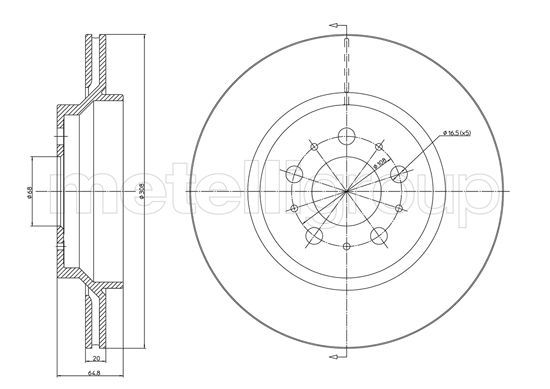 METELLI Тормозной диск 23-1133C