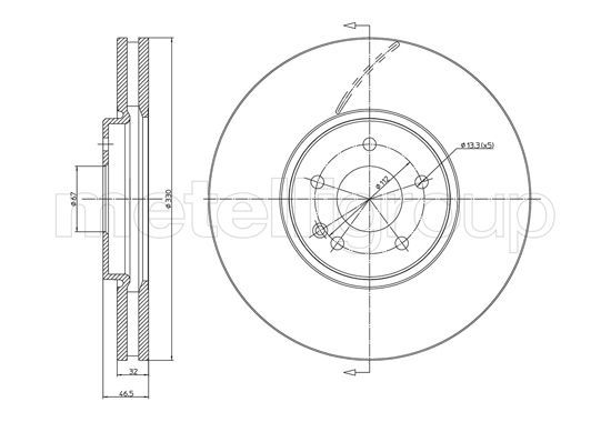 METELLI Тормозной диск 23-1157C