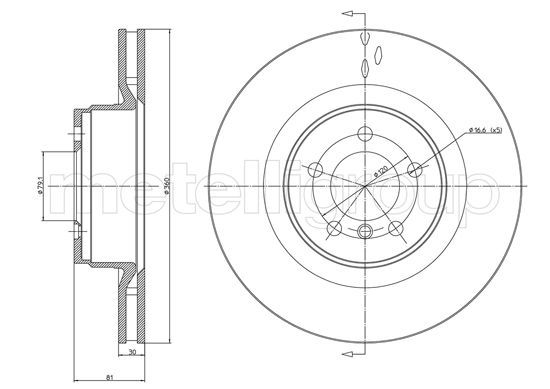 METELLI Тормозной диск 23-1169C