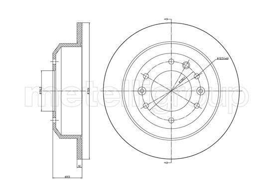 METELLI Тормозной диск 23-1173C