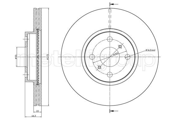 METELLI Тормозной диск 23-1215C