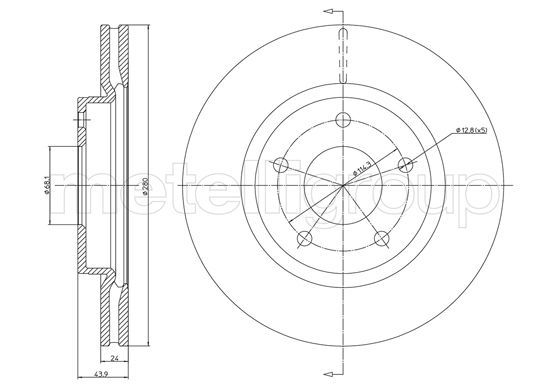 METELLI Тормозной диск 23-1252C