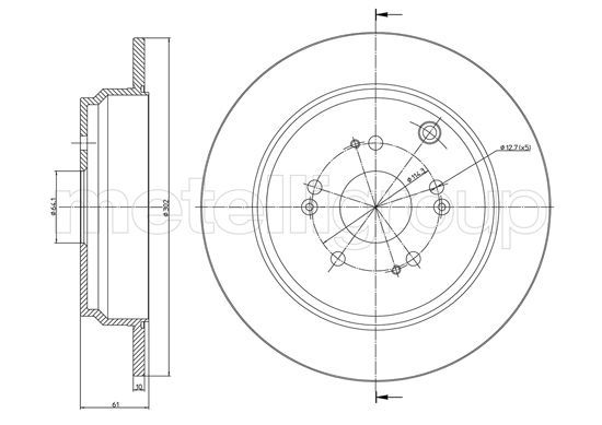 METELLI Тормозной диск 23-1276C