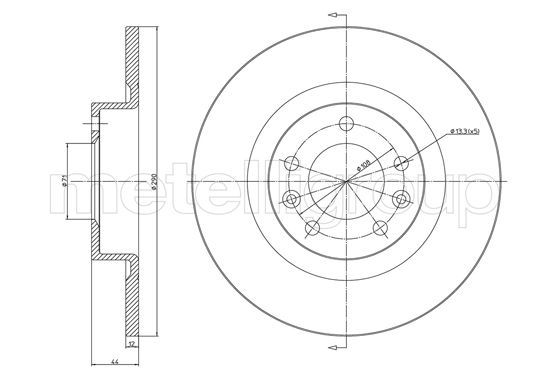 METELLI Тормозной диск 23-1296C