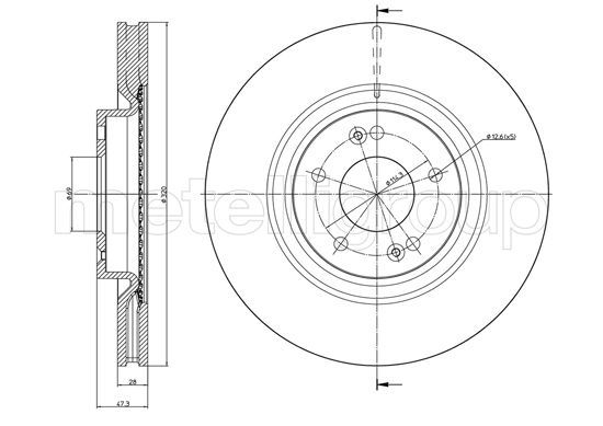 METELLI Тормозной диск 23-1403C