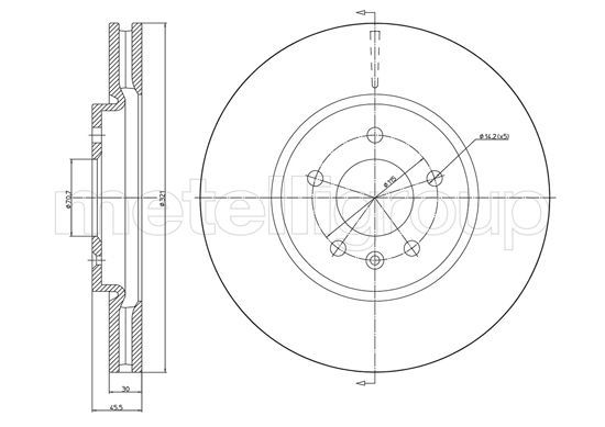 METELLI Тормозной диск 23-1436C