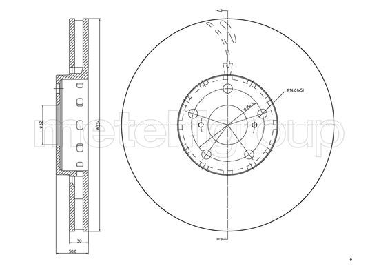 METELLI Тормозной диск 23-1538C