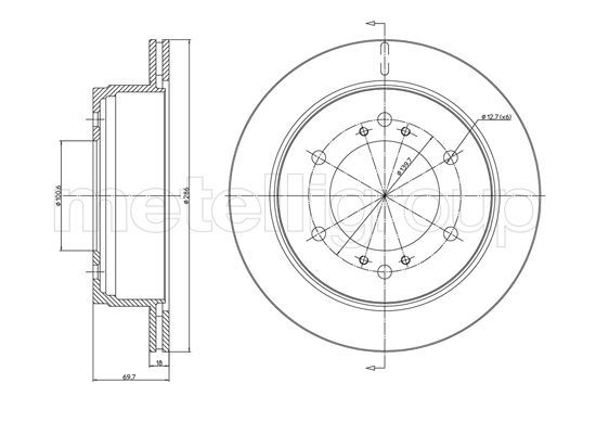 METELLI Тормозной диск 23-1627C