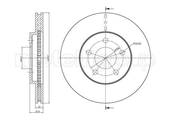 METELLI Тормозной диск 23-1725C