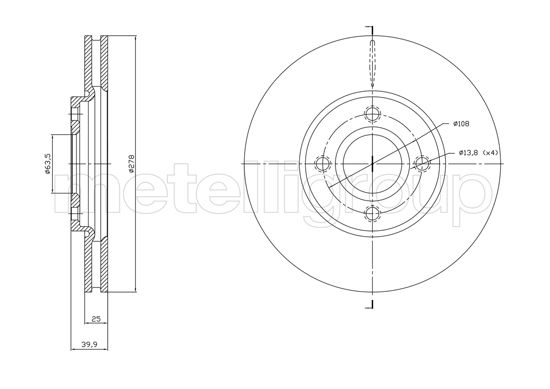 METELLI Тормозной диск 23-1768C