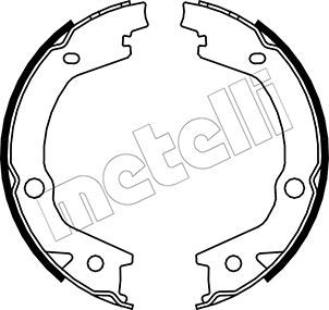 METELLI Комплект тормозных колодок, стояночная тормозная с 53-0184