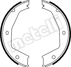 METELLI Комплект тормозных колодок, стояночная тормозная с 53-0197
