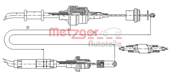 METZGER Трос, управление сцеплением 10.3750