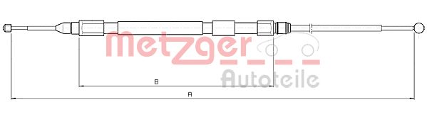 METZGER Тросик, cтояночный тормоз 10.4157