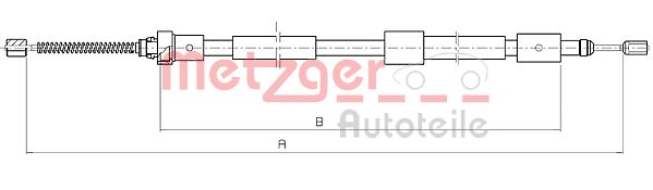 METZGER Тросик, cтояночный тормоз 10.4562