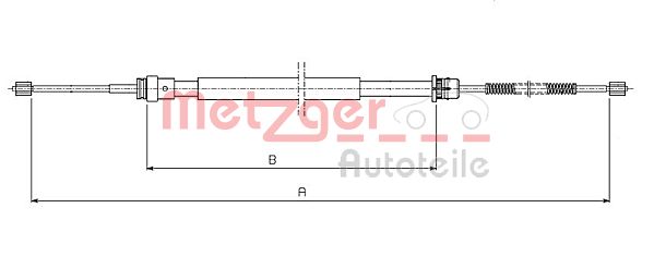 METZGER Тросик, cтояночный тормоз 10.6541