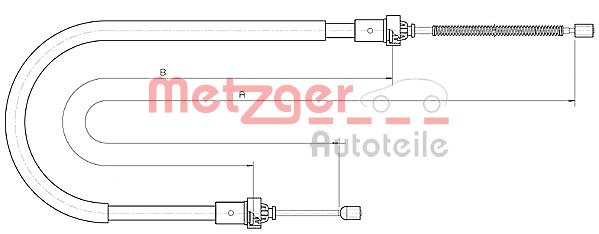 METZGER Тросик, cтояночный тормоз 10.6894