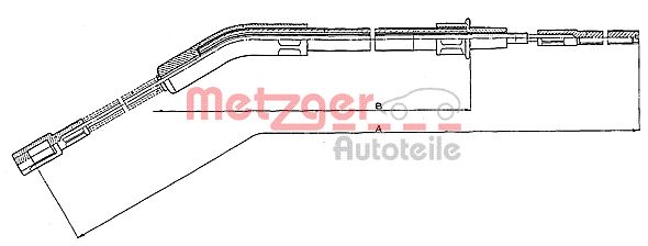 METZGER Тросик, cтояночный тормоз 10.702