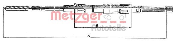 METZGER Тросик, cтояночный тормоз 10.740