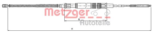 METZGER Тросик, cтояночный тормоз 10.7409