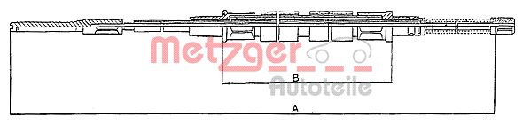 METZGER Тросик, cтояночный тормоз 10.743