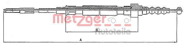 METZGER Тросик, cтояночный тормоз 10.7471