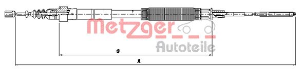 METZGER Тросик, cтояночный тормоз 10.7481