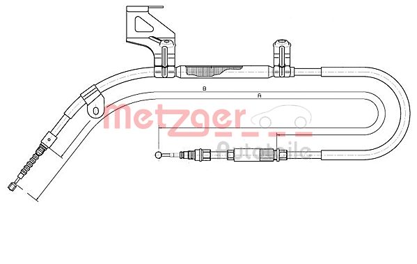 METZGER Тросик, cтояночный тормоз 10.7482
