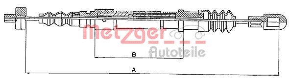 METZGER Тросик, cтояночный тормоз 10.824