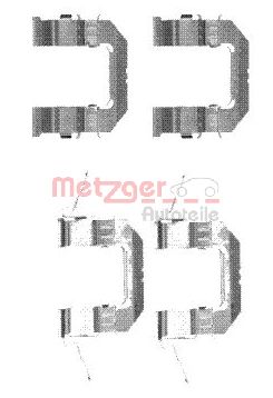 METZGER Комплектующие, колодки дискового тормоза 109-1722