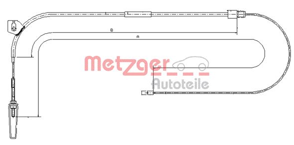 METZGER Тросик, cтояночный тормоз 10.9331