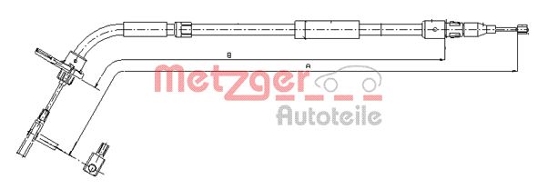 METZGER Тросик, cтояночный тормоз 10.9334