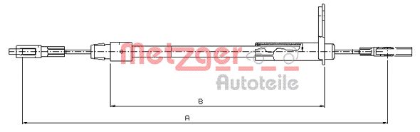 METZGER Тросик, cтояночный тормоз 10.9442
