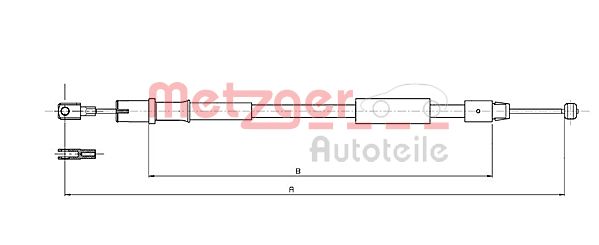 METZGER Тросик, cтояночный тормоз 10.9836