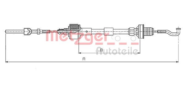 METZGER Трос, управление сцеплением 11.2531