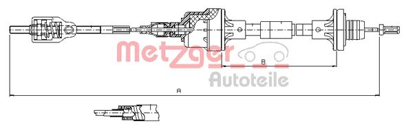 METZGER Трос, управление сцеплением 11.2562