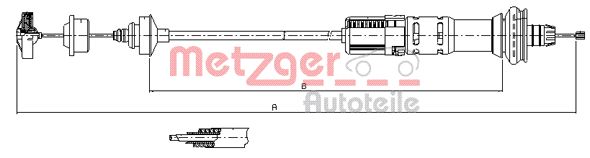 METZGER Трос, управление сцеплением 11.3028