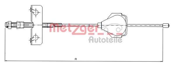 METZGER Тросик, cтояночный тормоз 11.5513