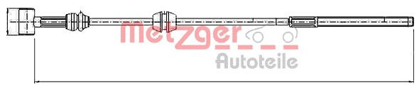 METZGER Тросик, cтояночный тормоз 11.5760