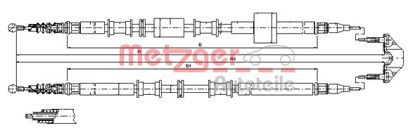 METZGER Тросик, cтояночный тормоз 11.5767