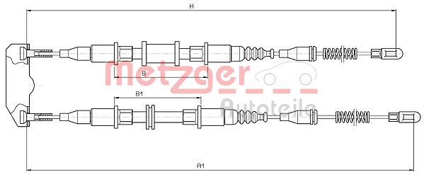 METZGER Тросик, cтояночный тормоз 11.585