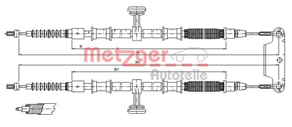 METZGER Тросик, cтояночный тормоз 11.5944