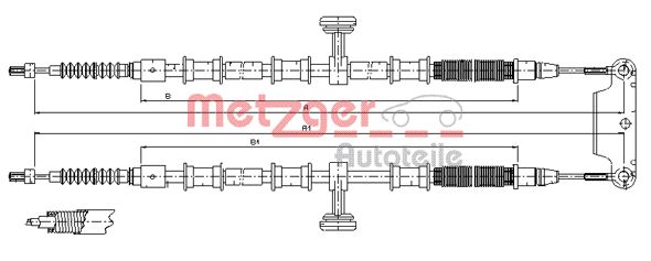METZGER Тросик, cтояночный тормоз 11.5945