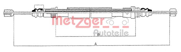 METZGER Тросик, cтояночный тормоз 11.6582