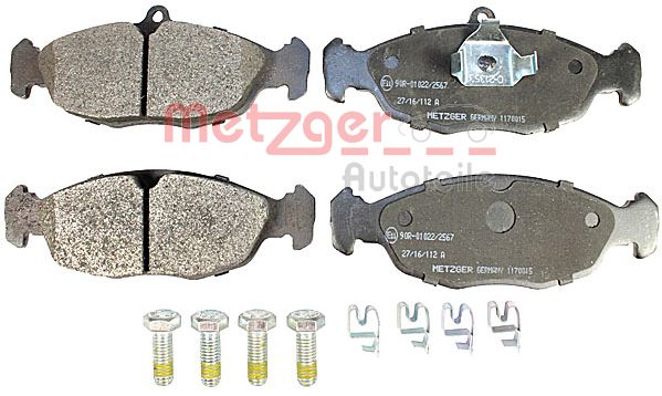 METZGER Комплект тормозных колодок, дисковый тормоз 1170015