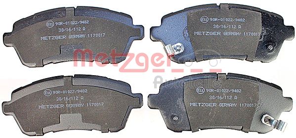 METZGER Комплект тормозных колодок, дисковый тормоз 1170017