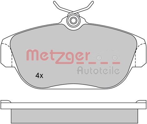 METZGER Комплект тормозных колодок, дисковый тормоз 1170018