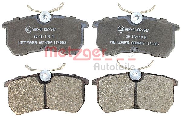 METZGER Комплект тормозных колодок, дисковый тормоз 1170025